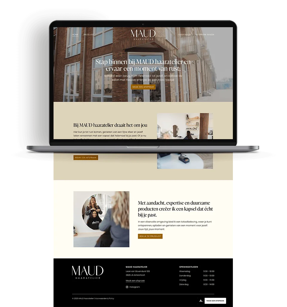 Webdesign: MAUD haaratelier | Eunoia Studio