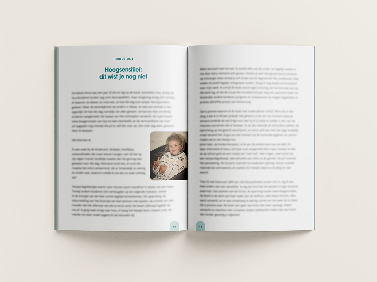 Boekontwerp binnenwerk van Het HSP brein - De HSP Academie - Anne van Omme